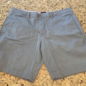 UNTUCKit St Vincent Stretch Cotton Blue Flat Front Chino Shorts Mens Size 38 NEW